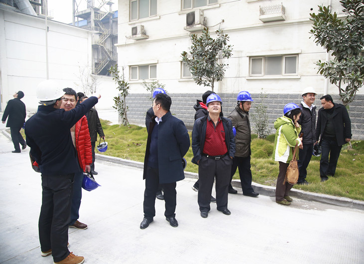 與會(huì)的業(yè)內(nèi)白水泥廠家參觀阿爾博安慶工廠